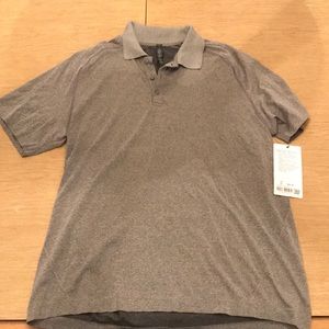 Grey metal vent tech polo, Lululemon, XL, NWT